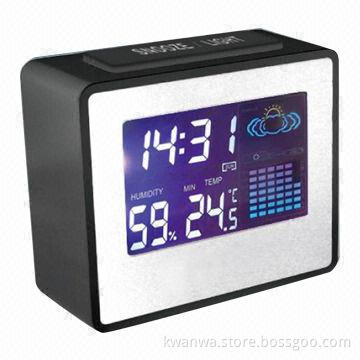 2013 plastic clock with temperature and humidity display